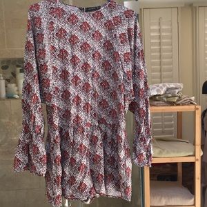 Zara long sleeved floral romper